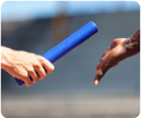 Relay baton handoff